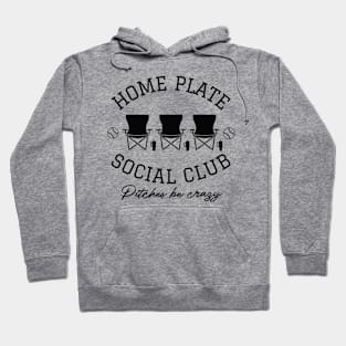 Home Plate,  Social Club, Midday, Softball Mom, Softball Dad, Softball Game Day, Softball Grandma, Softball Family Hoodie